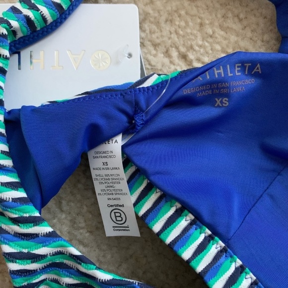 Athleta Marbella Scoop Neck Bikini Tops pink & blue CLEARANCE! - Picture 4 of 8